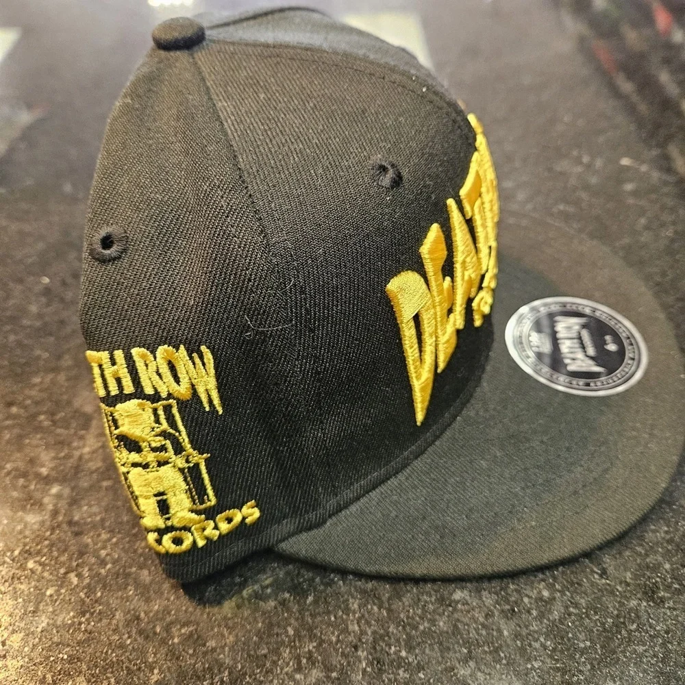 Sz 6 7/8 Black and Gold Death Row Records Hat